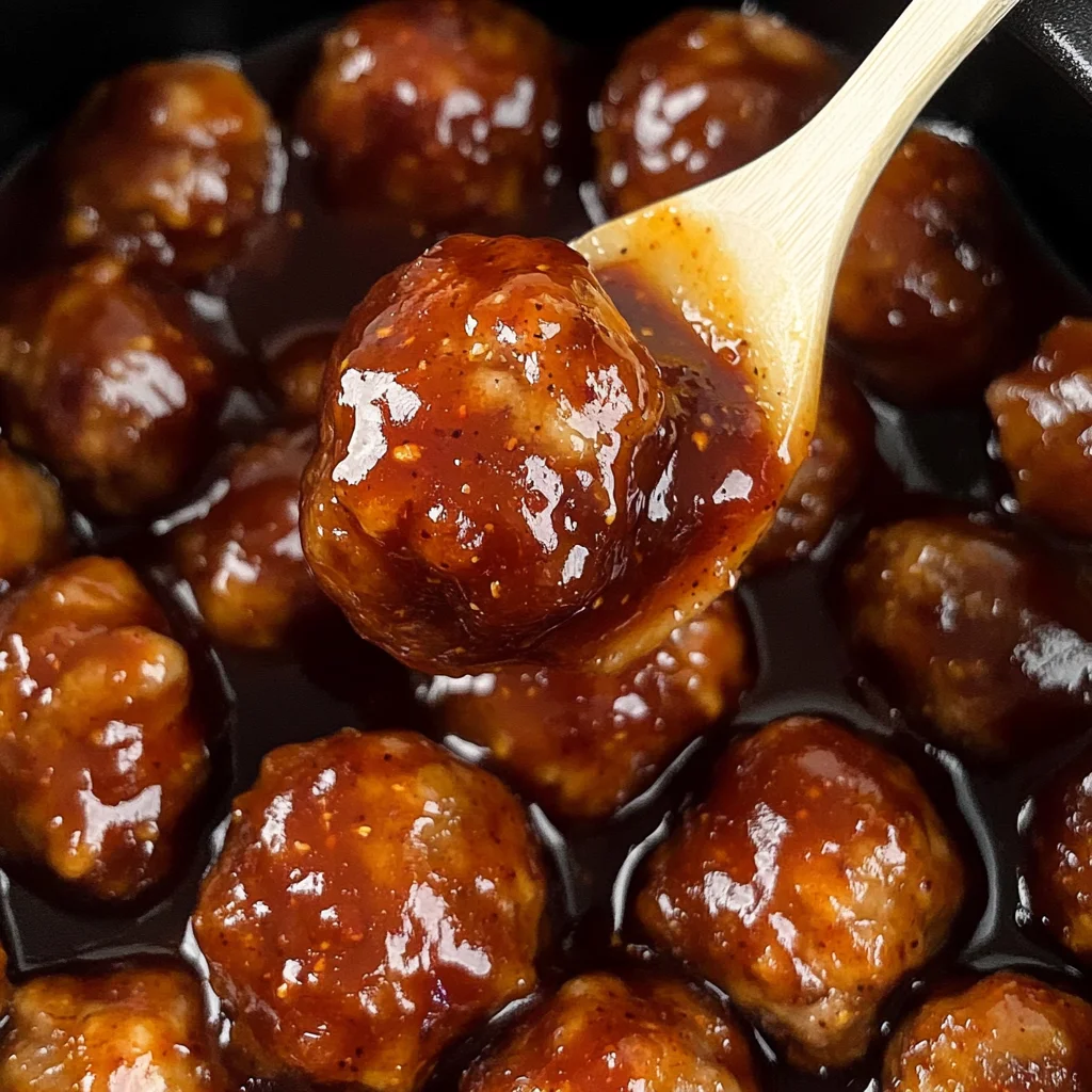 Slow Cooker Apple Butter Meatballs