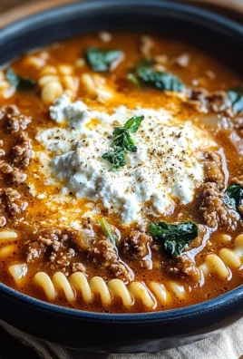 Ultimate Cheesy Beef Lasagna Soup