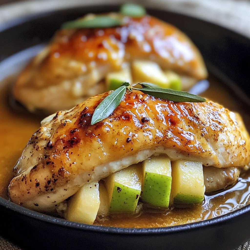 Apple and Brie Stuffed Chicken with Maple Dijon Glaze