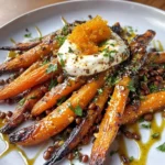 Balsamic Carrots With Orange Tahini Yogurt