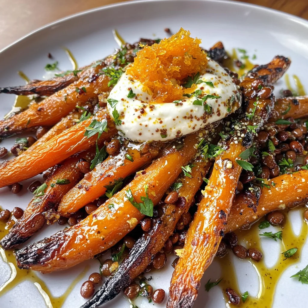 Balsamic Carrots With Orange Tahini Yogurt