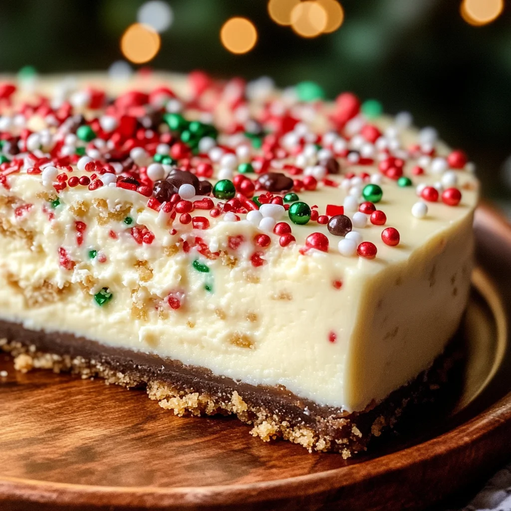Christmas Sugar Cookie Cheesecake