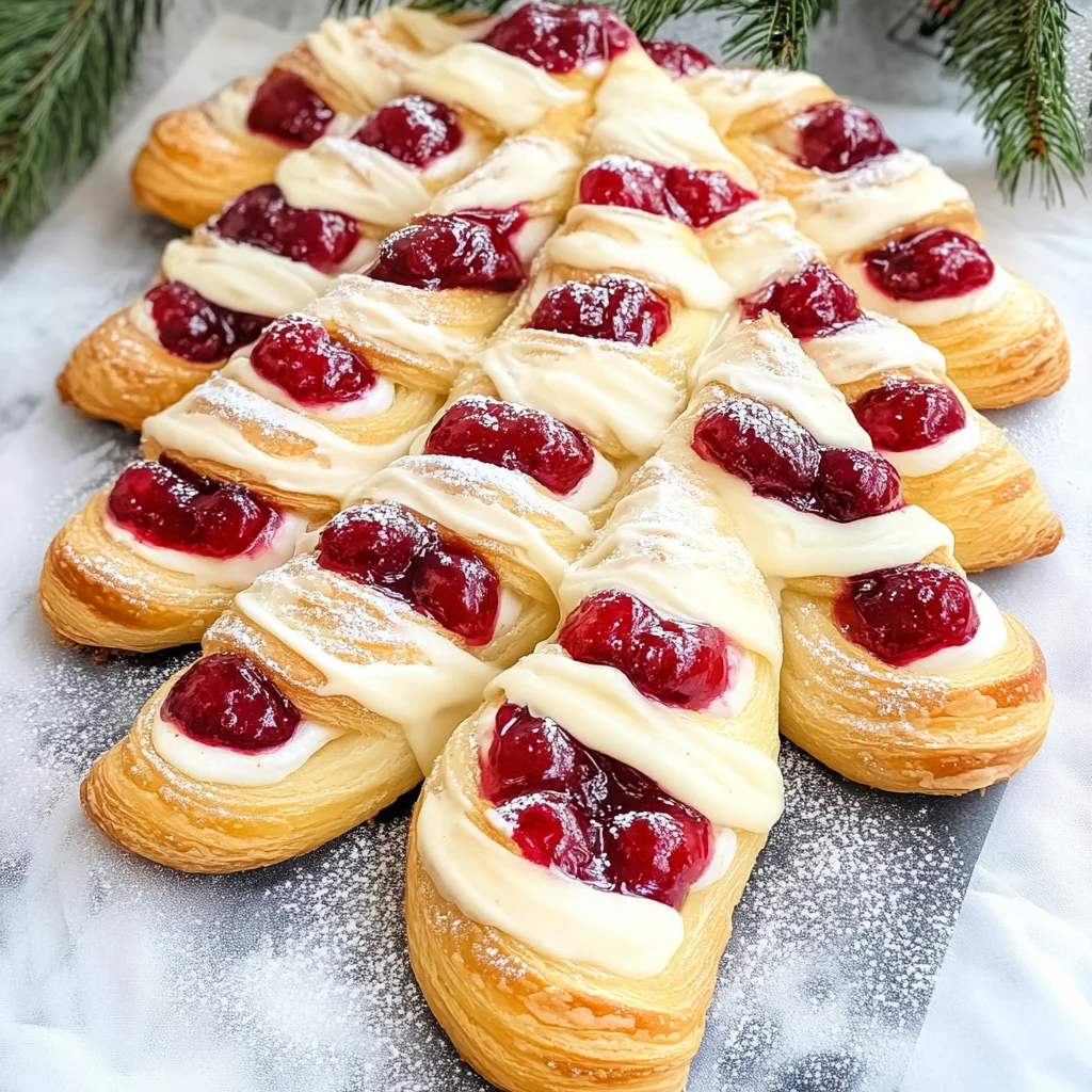 Christmas Tree Cream Cheese Danish