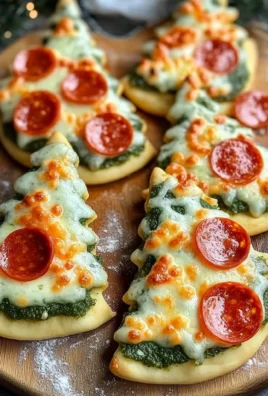 Christmas Tree Mini Pizzas