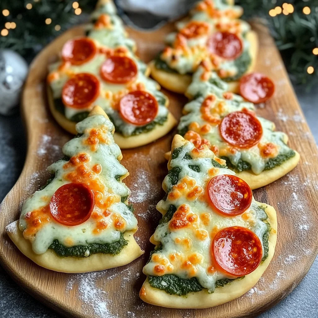 Christmas Tree Mini Pizzas