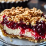 Cranberry Cream Cheese Crumb Pie