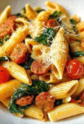 Creamy Chorizo Pasta with Spinach