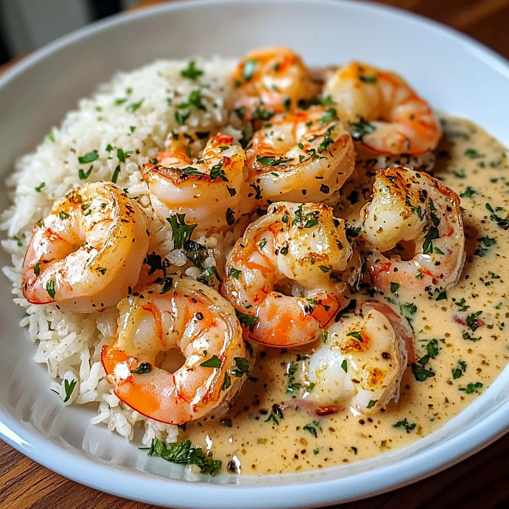 Creamy Garlic Butter Shrimp with Rice: A Quick and Comforting One-Pan Meal