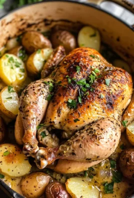 Creamy Lemon and Herb Pot Roasted Chicken