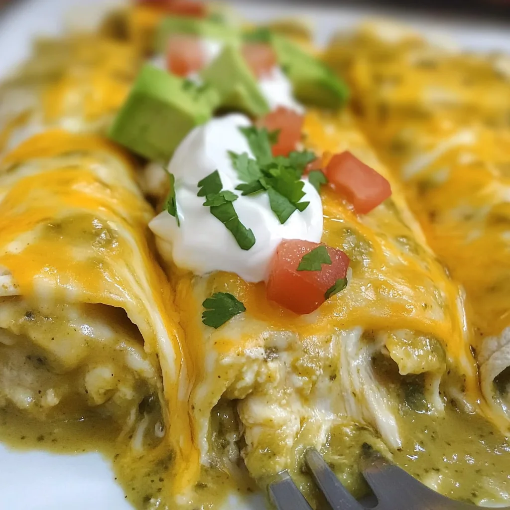 Green Chili Chicken Enchiladas Recipe
