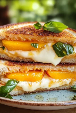 Honey Peach & White Cheddar Grilled Cheese