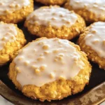 Iced Pumpkin Oatmeal Cookies