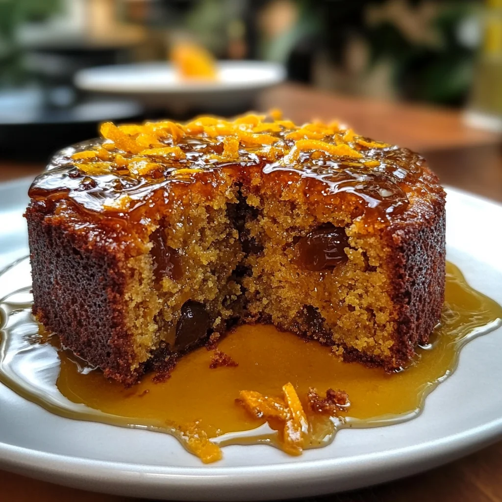 Orange & Cardamom Date Cake with Honey Drizzle