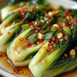 Quick Bok Choy with Ginger Chili Sauce