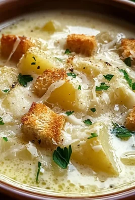 Soothing Hangover Cure Garlic Potato Soup - theamazingfood