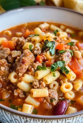 Spicy Italian Sausage Pasta e Fagioli