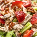 Strawberry Pecan Poppy Seed Chicken Salad