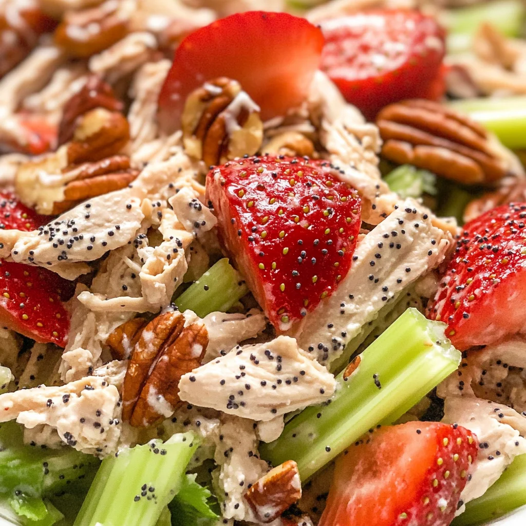 Strawberry Pecan Poppy Seed Chicken Salad