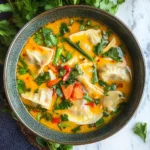 Thai Coconut Potsticker Soup