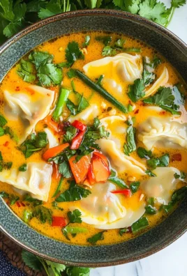 Thai Coconut Potsticker Soup