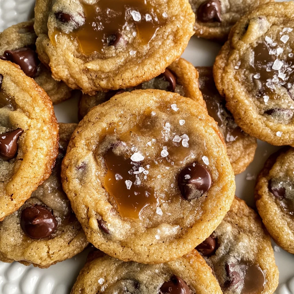 The Best Chewy Salted Caramel Chocolate Chip Cookies