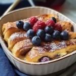 Delicious Croissant French Toast Casserole