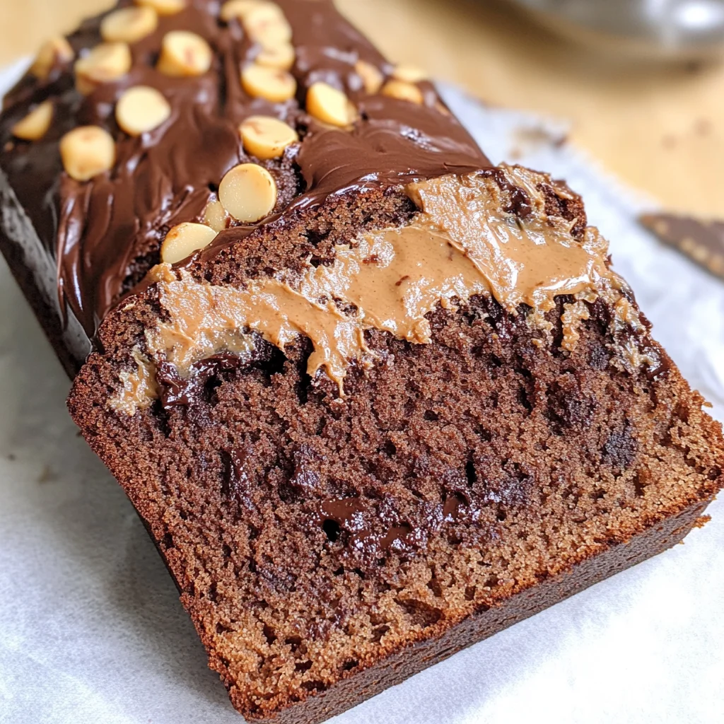 Easy Chocolate Peanut Butter Quick Bread