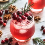 Festive Christmas Cranberry Spritzer