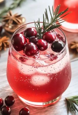 Festive Christmas Cranberry Spritzer