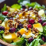 Festive and Delicious Apple Cranberry Walnut Salad with Easy Dressing