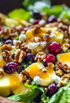 Festive and Delicious Apple Cranberry Walnut Salad with Easy Dressing