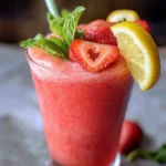 Frozen strawberry lemonade