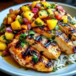 Lemon Ginger Chicken with Pineapple Mango Salsa