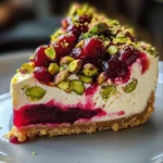 Luscious Lemon-Lime Cherry Pistachio Cheesecake
