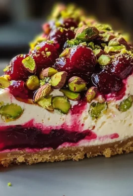 Luscious Lemon-Lime Cherry Pistachio Cheesecake