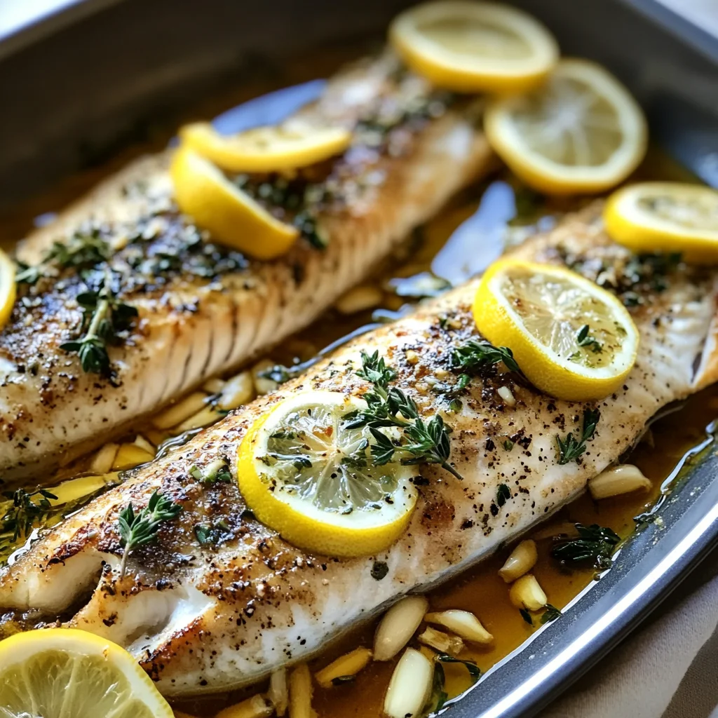 Mediterranean Herb and Lemon Baked Branzino