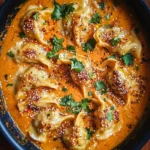 One Pan Baked Dumplings