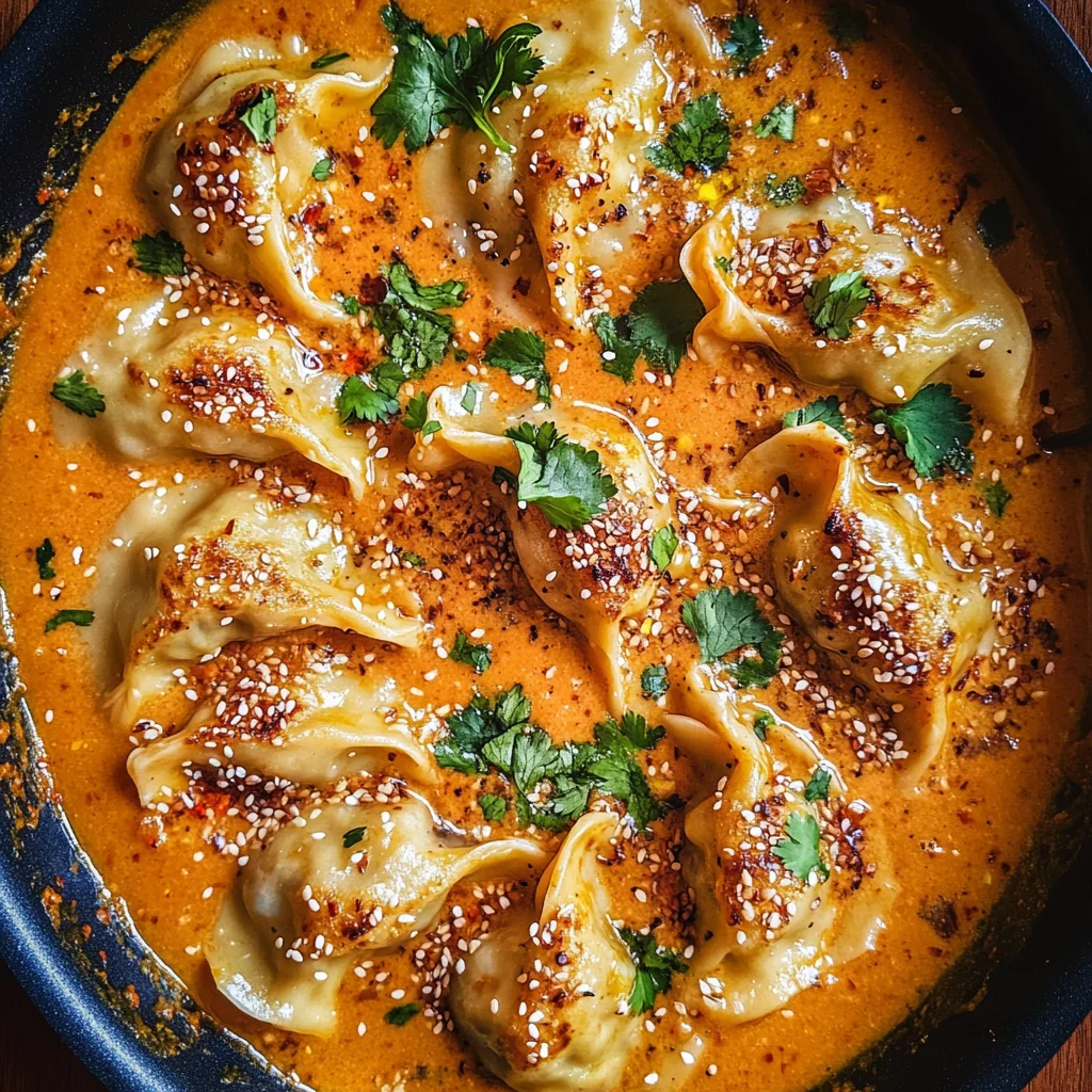 One Pan Baked Dumplings