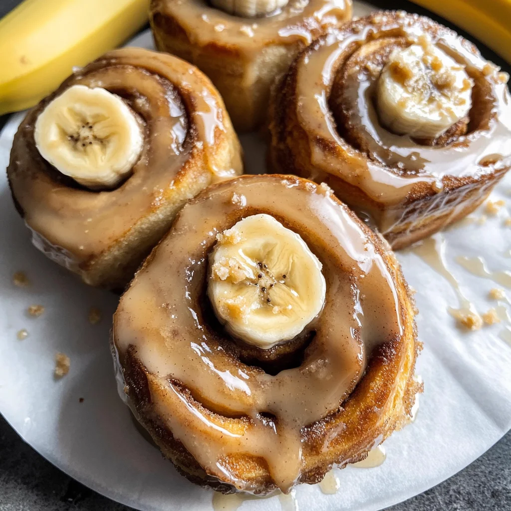 Peanut Butter Banana Cinnamon Rolls