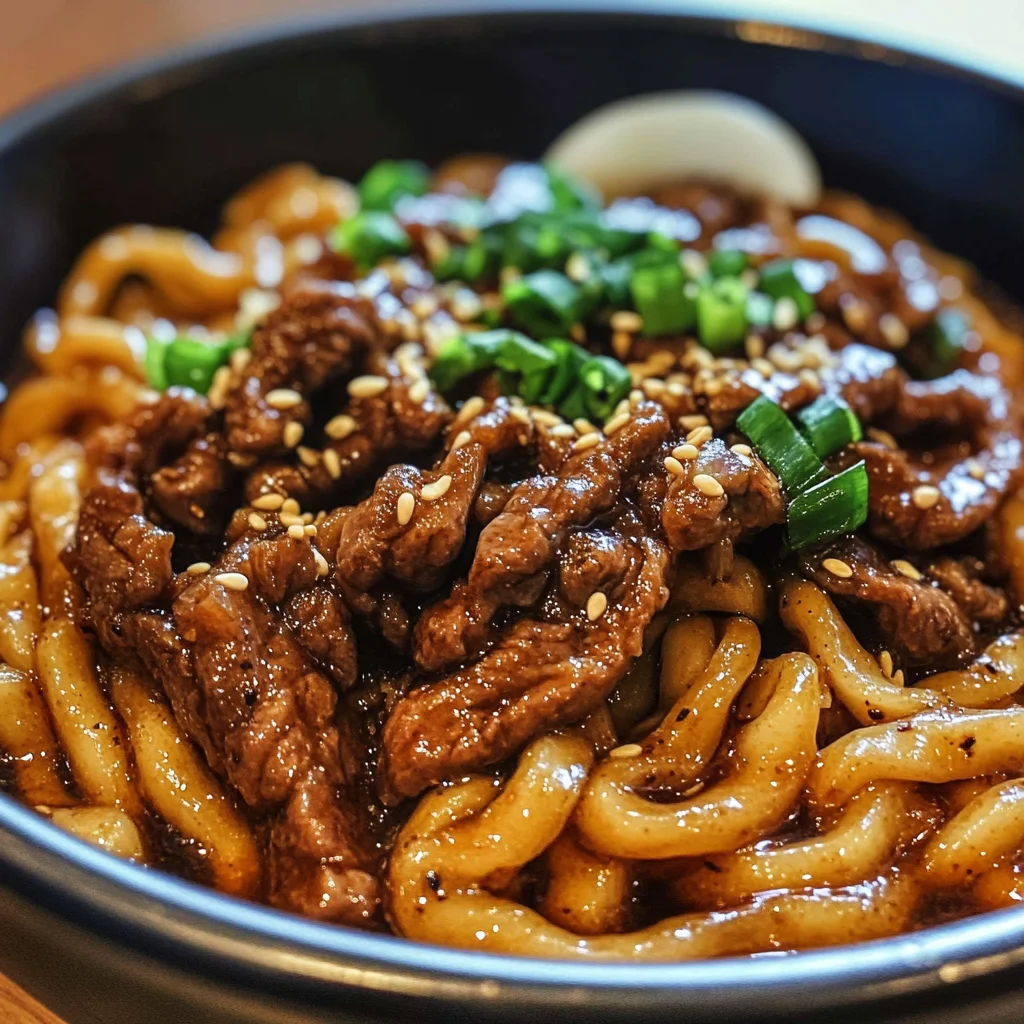 Quick and Flavorful Beef Black Pepper Udon