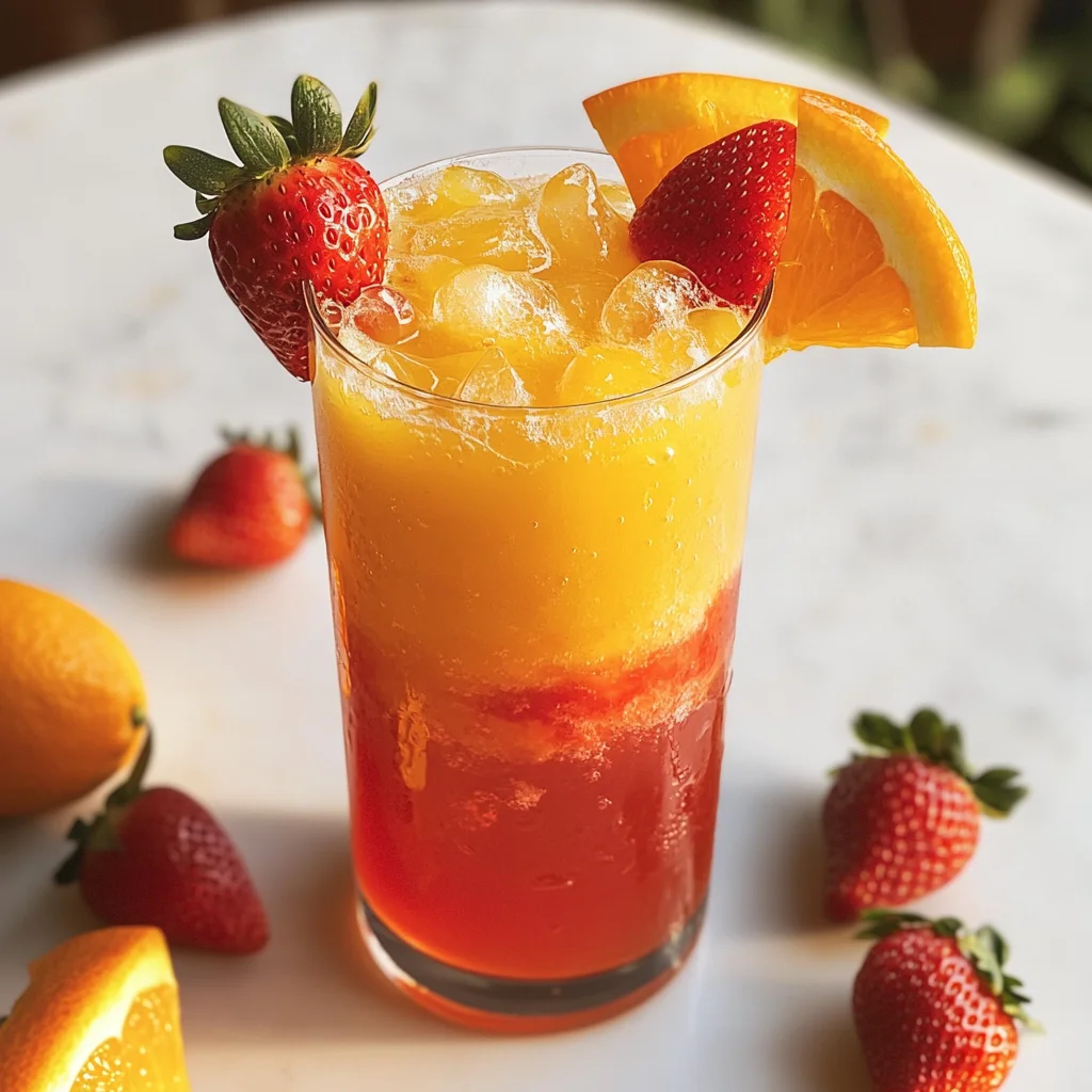 Strawberry Orange Mango Mocktail