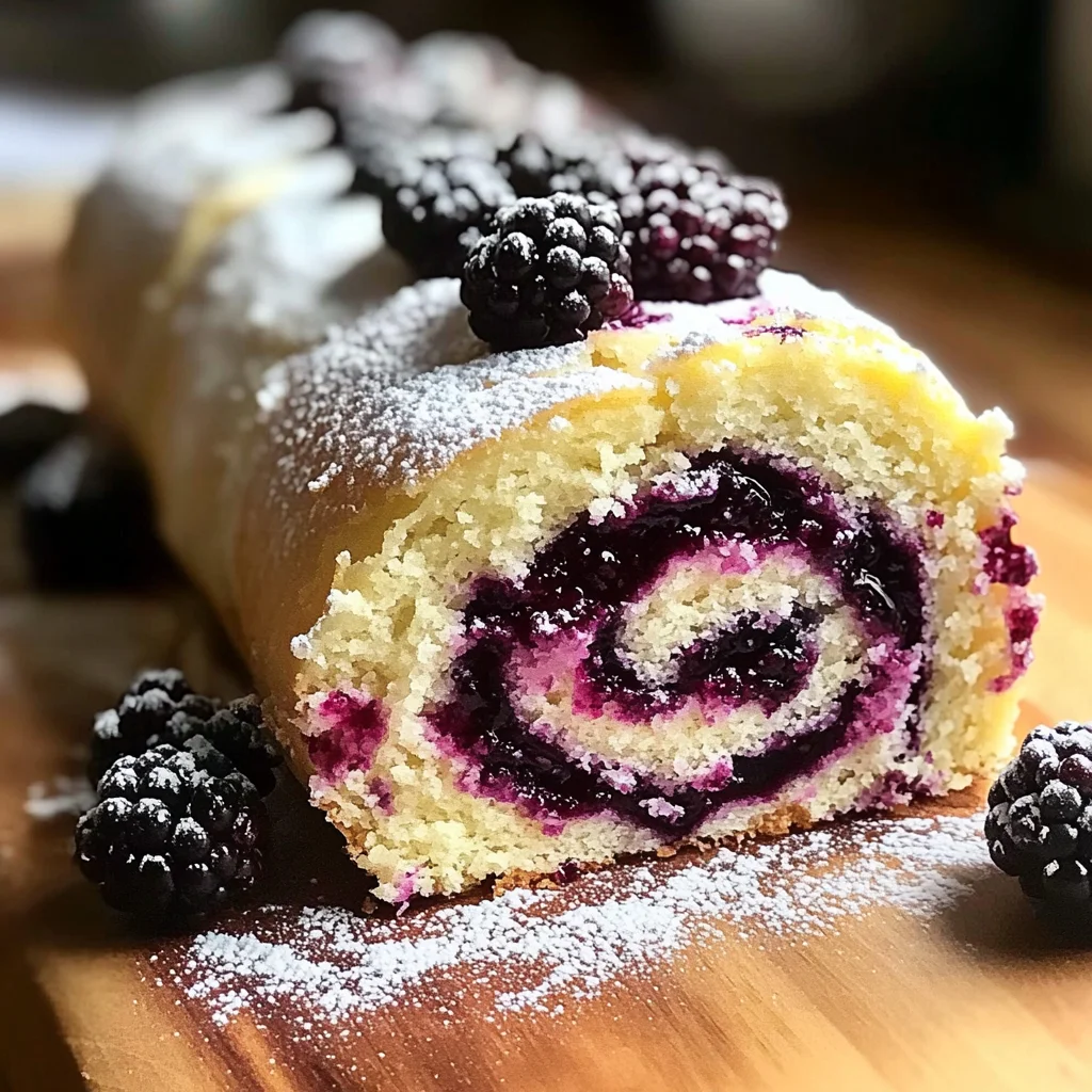Blackberry Lemon Cake Roll