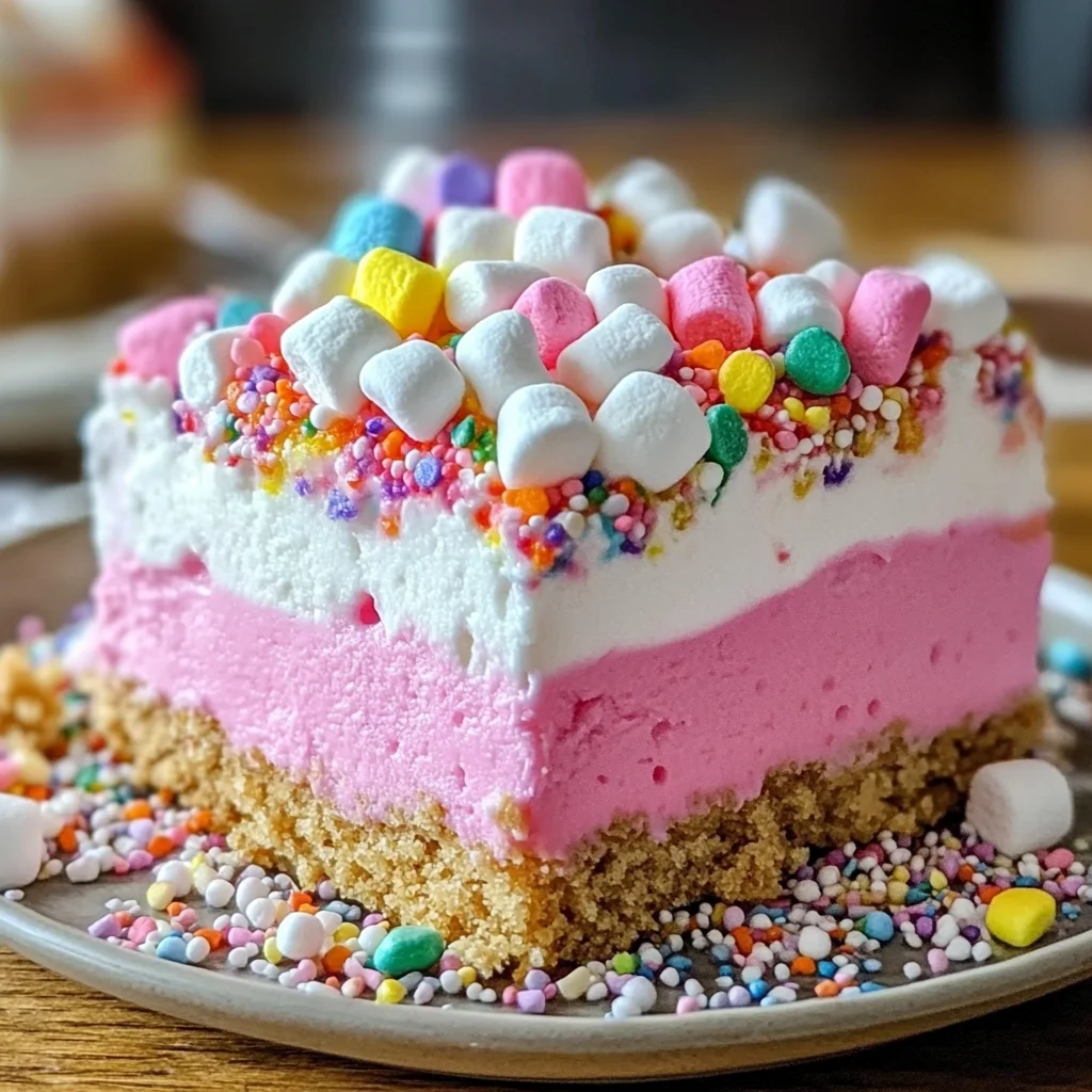 Bubblegum Cloud Slice Dessert: A Sweet Indulgence