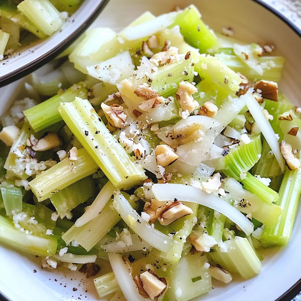 Celery Salad with Onions & Parmesan
