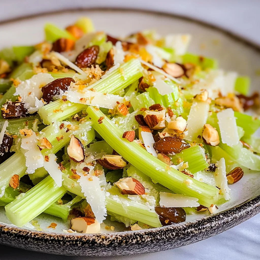 Celery Salad with Parmesan and Toasted Hazelnuts