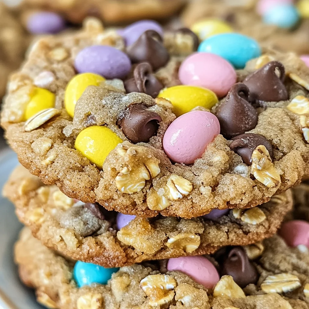 Chewy Cadbury Egg Oatmeal Chocolate Chip Easter Cookies Delight