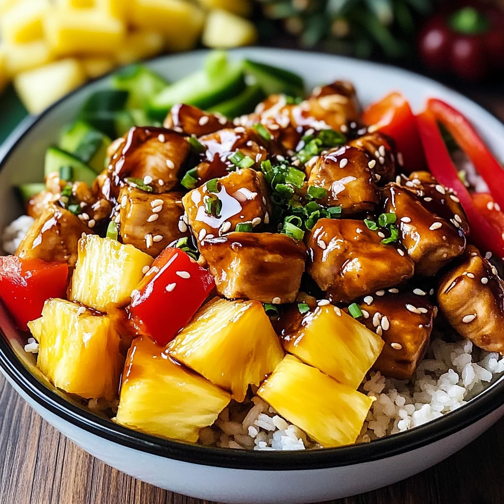 Chicken Teriyaki Pineapple Bowls Recipe