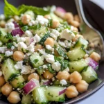 Chickpea Feta Cucumber Salad