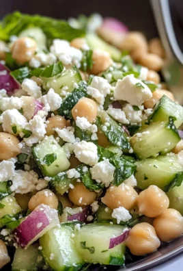 Chickpea Feta Cucumber Salad