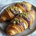 Chocolate Pistachio Croissants with Ricotta